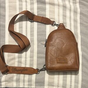 Wrangler Tan Leather cross body bag